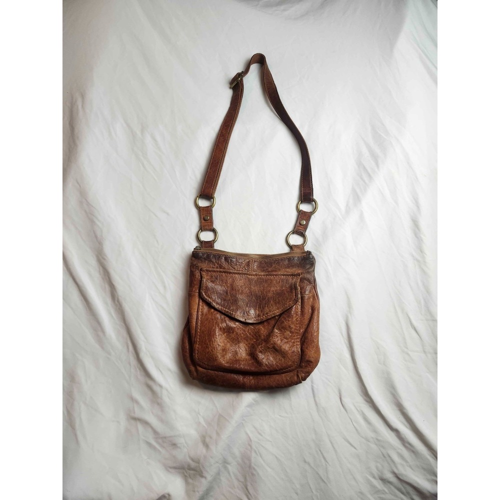 Fossil‎ Long Live Vintage 1954 Crossbody Bag Brown Leather Western Festivalwear